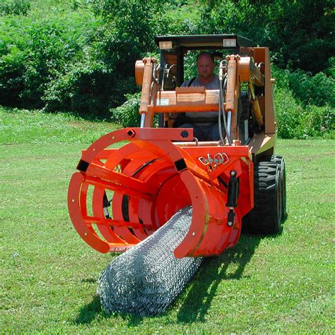 skid steer fence|fencing attachments for skid steer.